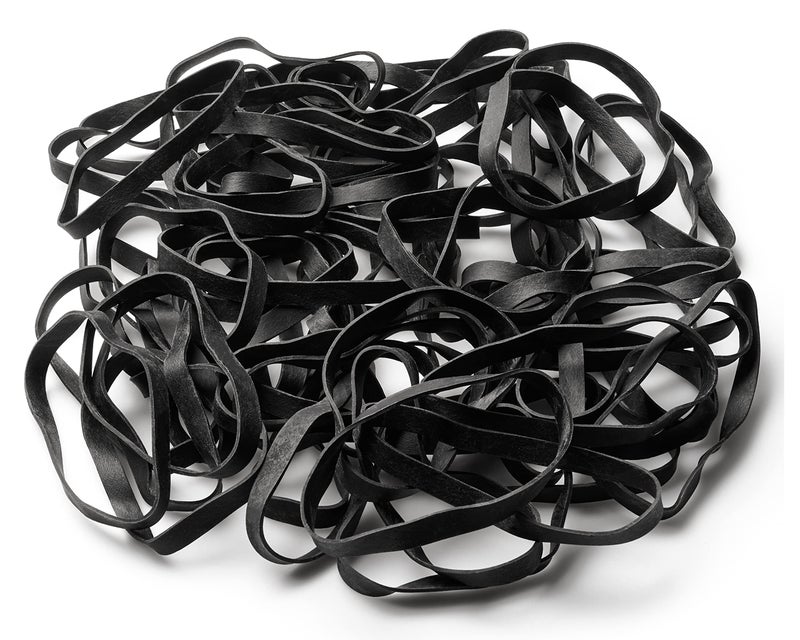 PlasticMill Rubber Bands - #64 Size - Black Rubberbands - 1LB/250 Count - Image 1